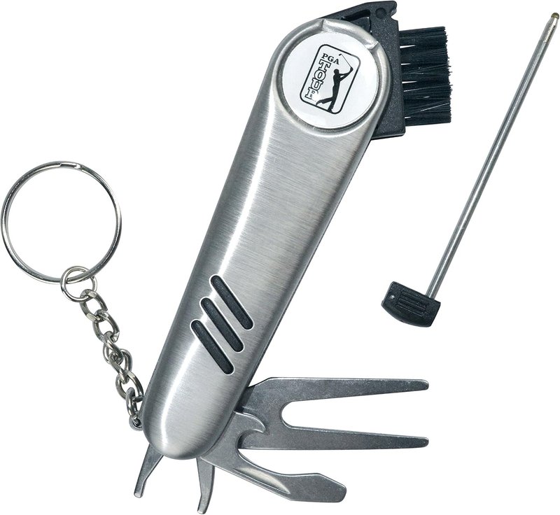 PGA Tour Multi-Tool Outil Polyvalent Divot-Tool, silber