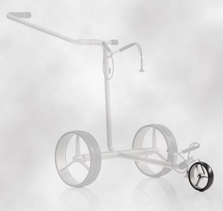 JuStar Vorderrad für JuStar Silver Elektrotrolley, Titanfelge, schwarzer Reifen