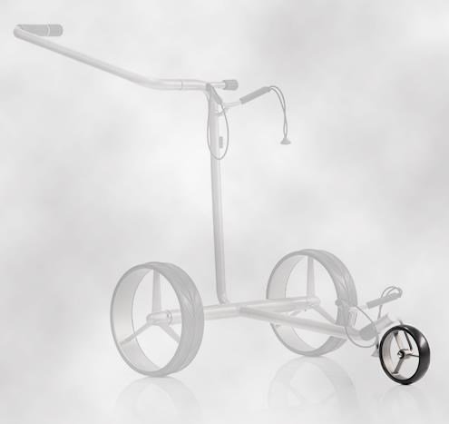 JuStar Vorderrad für JuStar Silver Elektrotrolley, Titanfelge, schwarzer Reifen