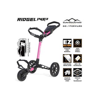 Sun Mountain Ridgeline 3 Manuell Golftrolley, rosa
