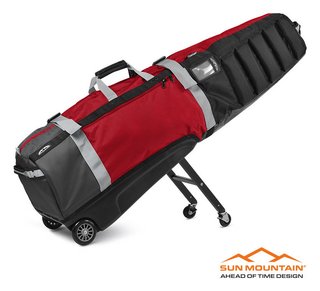 Sun Mountain Club Glider Meridian Travelcover, schwarz/rot