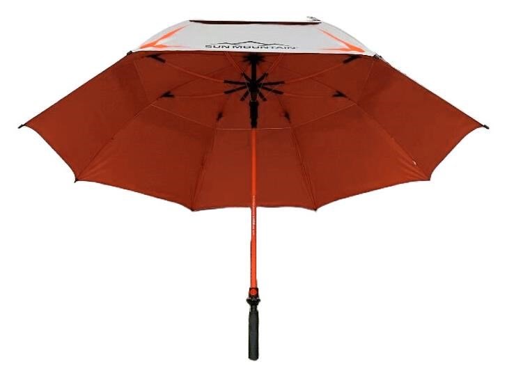 Sun Mountain H2NO CHROME UV Golf Regenschirm, orange