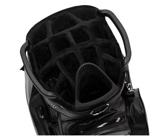 JuCad Aquastop Plus Cartbag, schwarz/weiss/rot