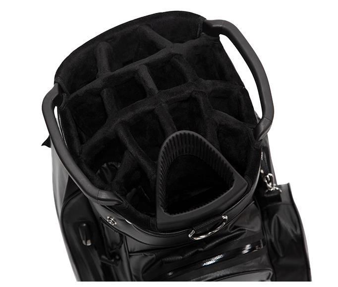 JuCad Aquastop Plus Cartbag, schwarz/weiss/rot