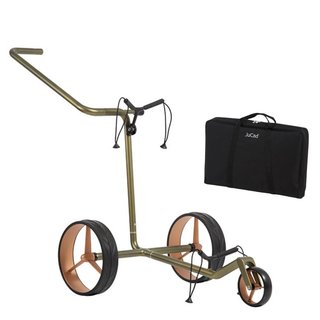 JuCad Carbon Verde Rosé Manuell Golftrolley + Tragetasche
