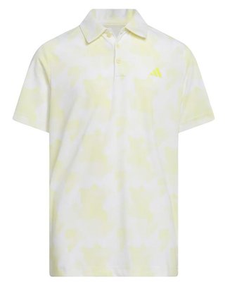 Adidas Printed Scripted Junior Poloshirt, weiss/gelb