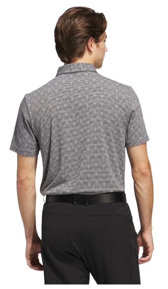 Adidas Go-To Printed Stripe Herren Poloshirt, grey three mel/black