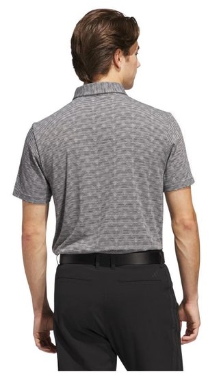Adidas Go-To Printed Stripe Herren Poloshirt, grey three mel/black