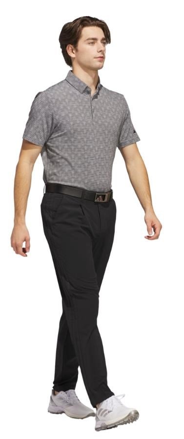 Adidas Go-To Printed Stripe Herren Poloshirt, grey three mel/black