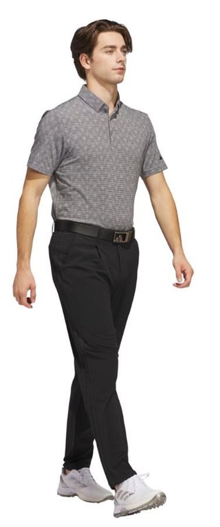 Adidas Go-To Printed Stripe Herren Poloshirt, grey three mel/black