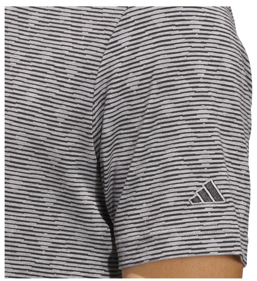 Adidas Go-To Printed Stripe Herren Poloshirt, grey three mel/black