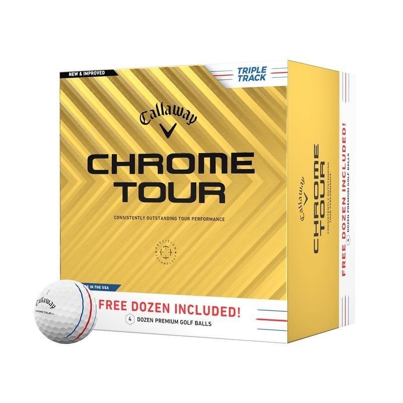 Callaway Chrome Tour Triple Track Golfbälle 2024 (4 Dutzend, 48 Bälle)