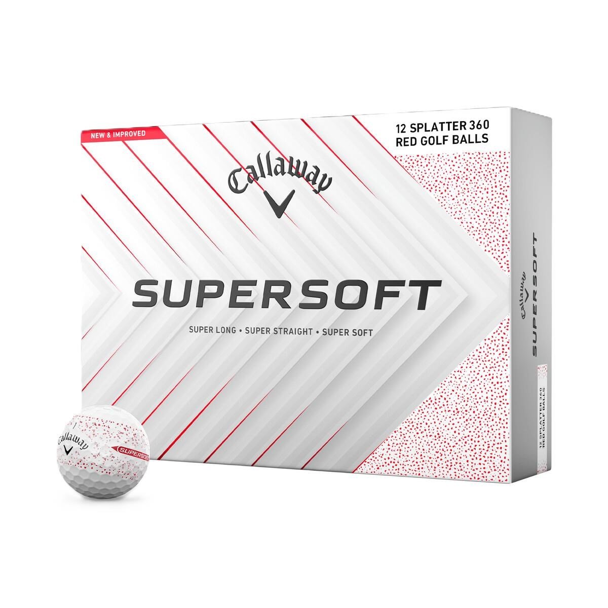 Callaway Supersoft Splatter 360 Red Golfbälle