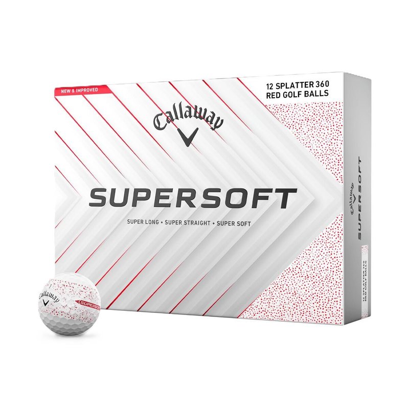 Callaway Supersoft Splatter 360 Red Golfbälle