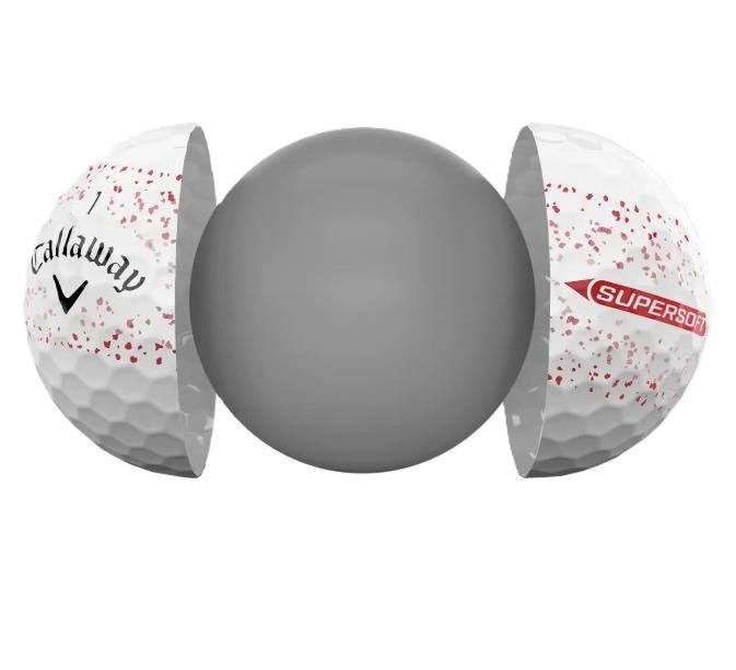 Callaway Supersoft Splatter 360 Red Golfbälle