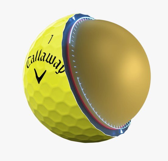 Callaway Warbird Distance+ Golfbälle, gelb