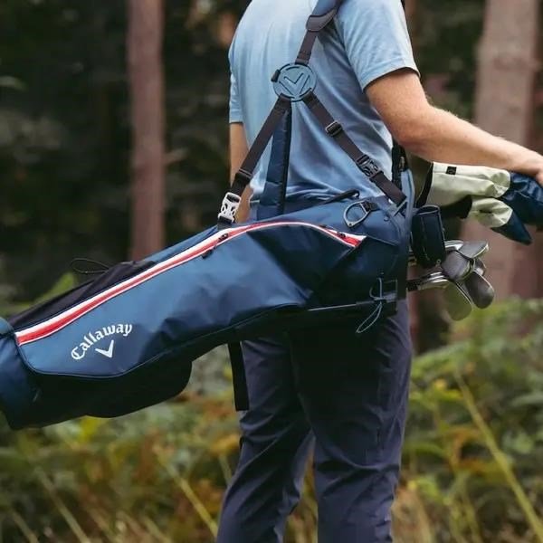 Callaway Carry+ Standbag, dunkelblau/weiss/rot