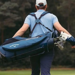 Callaway Carry+ Standbag, dunkelblau/weiss/rot