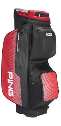 Ping Pioneer Monsoon Cartbag, schwarz/rot