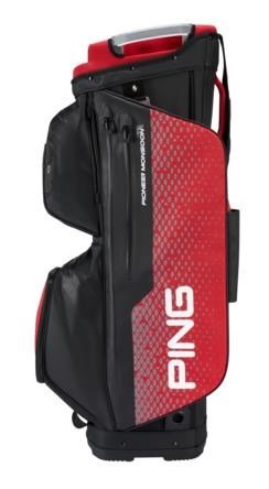 Ping Pioneer Monsoon Cartbag, schwarz/rot