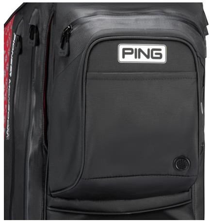 Ping Pioneer Monsoon Cartbag, schwarz/rot