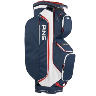 Ping Traverse Cartbag, blau/weiss/rot