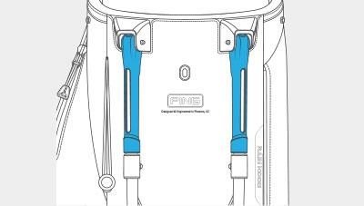 Ping Hoofer Monsoon Standbag, schwarz/blau