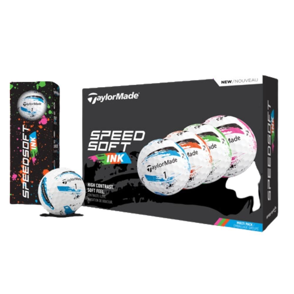 TaylorMade SpeedSoft Ink Golfbälle, multi-pack