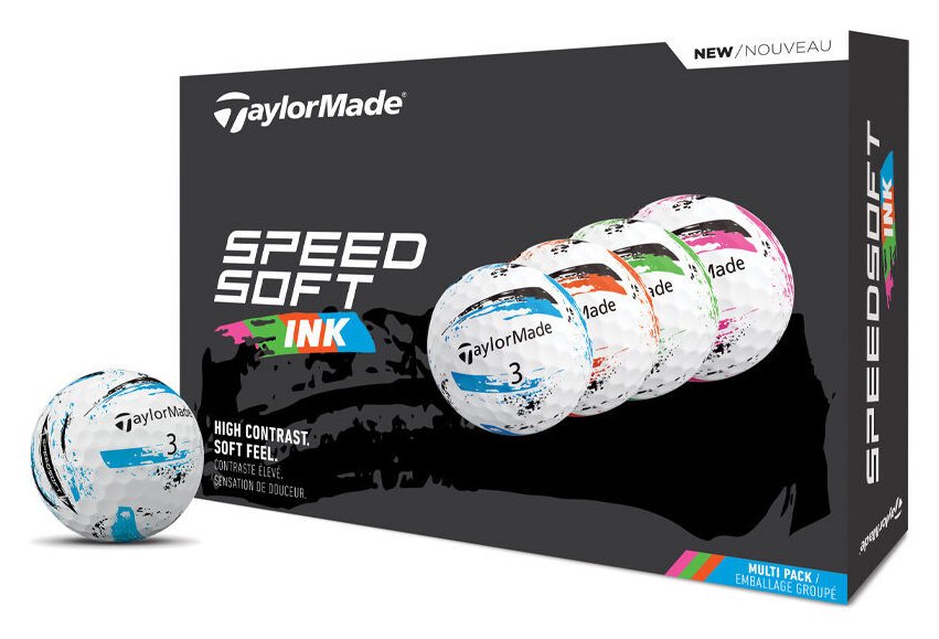 TaylorMade SpeedSoft Ink Golfbälle, multi-pack