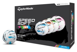 TaylorMade SpeedSoft Ink Golfbälle, multi-pack