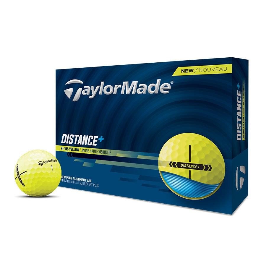 TaylorMade Distance+ Golfbälle, gelb