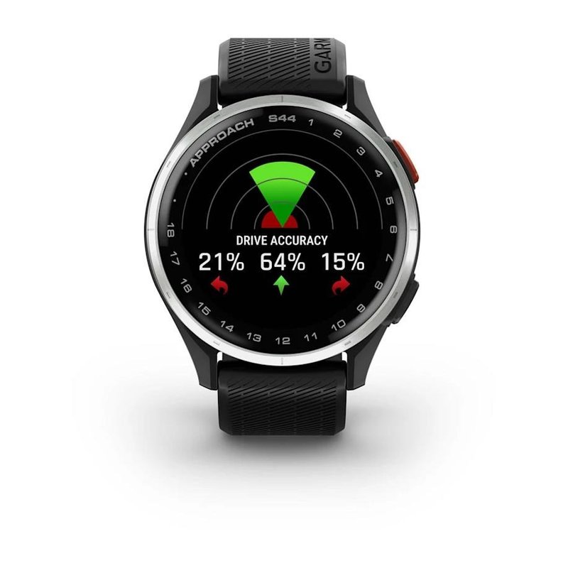 Garmin Approach S44 GPS Golfuhr, schwarz/silber aluminium