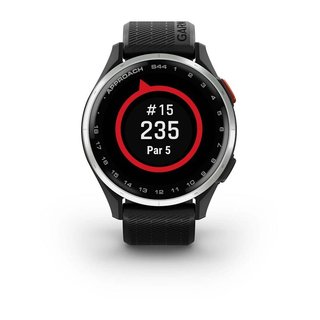 Garmin Approach S44 GPS Golfuhr, schwarz/silber aluminium