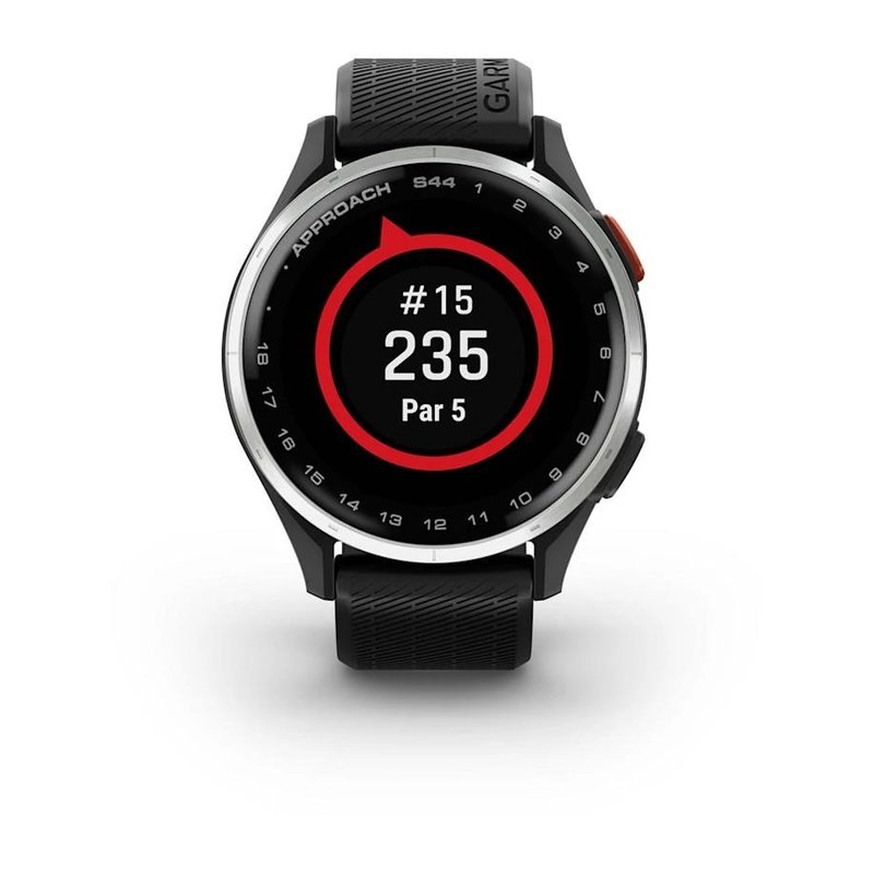 Garmin Approach S44 GPS Golfuhr, schwarz/silber aluminium