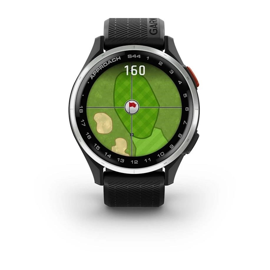 Garmin Approach S44 GPS Golfuhr, schwarz/silber aluminium