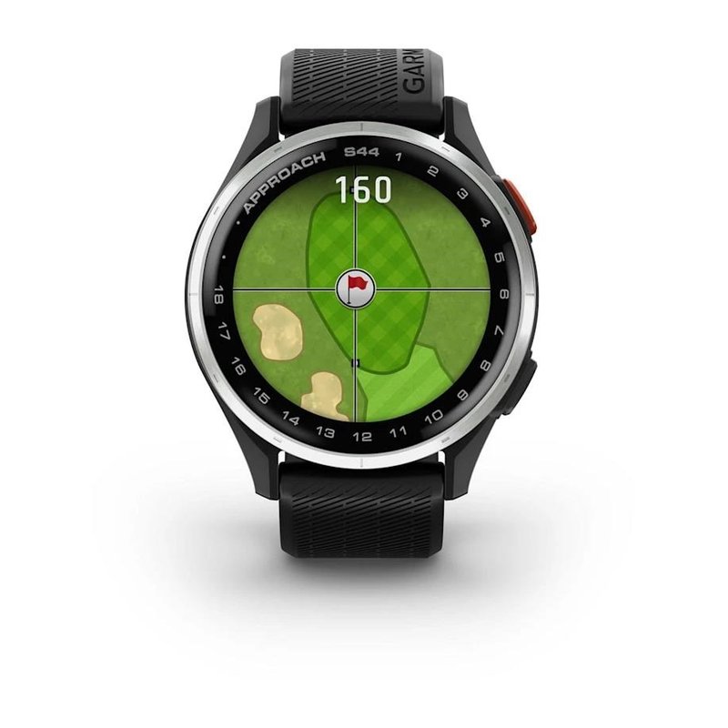 Garmin Approach S44 GPS Golfuhr, schwarz/silber aluminium