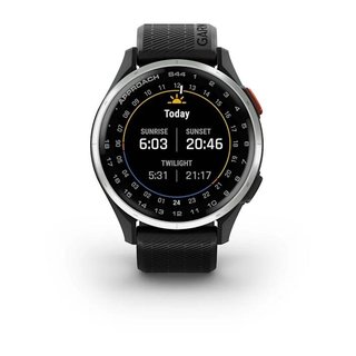 Garmin Approach S44 GPS Golfuhr, schwarz/silber aluminium