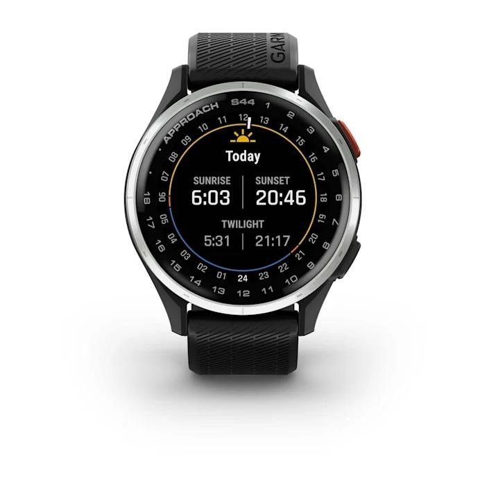 Garmin Approach S44 GPS Golfuhr, schwarz/silber aluminium