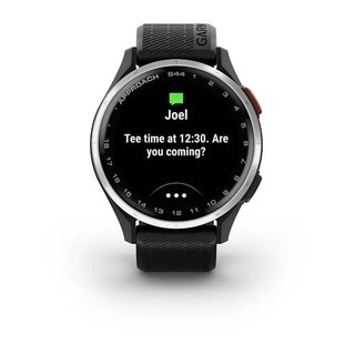 Garmin Approach S44 GPS Golfuhr, schwarz/silber aluminium