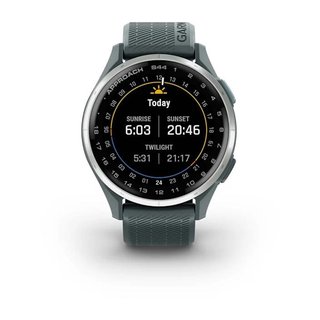 Garmin Approach S44 GPS Golfuhr, Twilight/Silber Aluminium