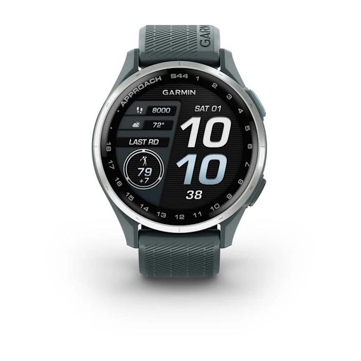 Garmin Approach S44 GPS Golfuhr, Twilight/Silber Aluminium