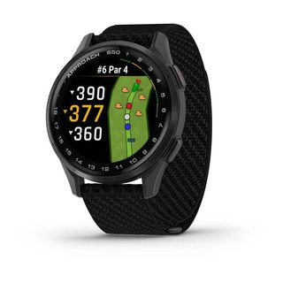 Garmin Approach S50 GPS Golfuhr, schwarz nylon/silber aluminium