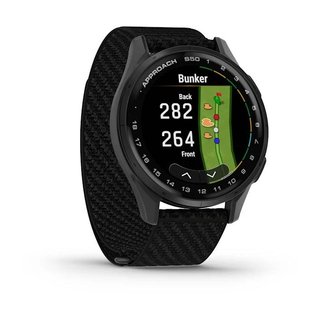 Garmin Approach S50 GPS Golfuhr, schwarz nylon/silber aluminium