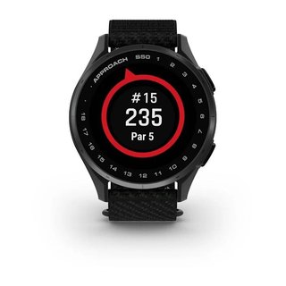 Garmin Approach S50 GPS Golfuhr, schwarz nylon/silber aluminium