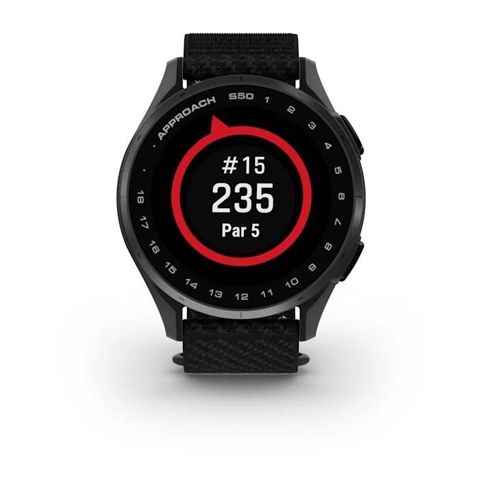 Garmin Approach S50 GPS Golfuhr, schwarz nylon/silber aluminium