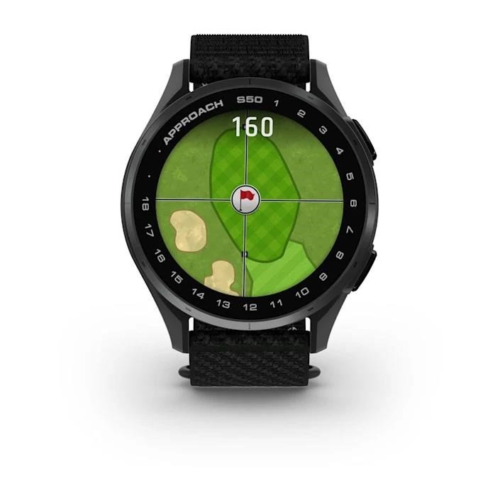 Garmin Approach S50 GPS Golfuhr, schwarz nylon/silber aluminium