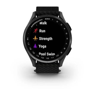 Garmin Approach S50 GPS Golfuhr, schwarz nylon/silber aluminium