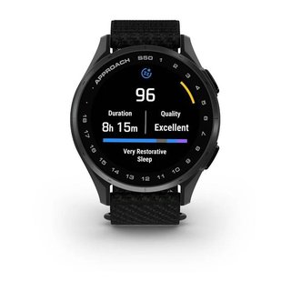 Garmin Approach S50 GPS Golfuhr, schwarz nylon/silber aluminium