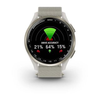Garmin Approach S50 GPS Golfuhr, ivory nylon/cream gold aluminium