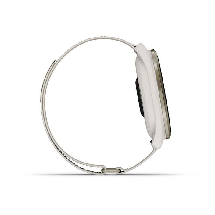 Garmin Approach S50 GPS Golfuhr, ivory nylon/cream gold aluminium